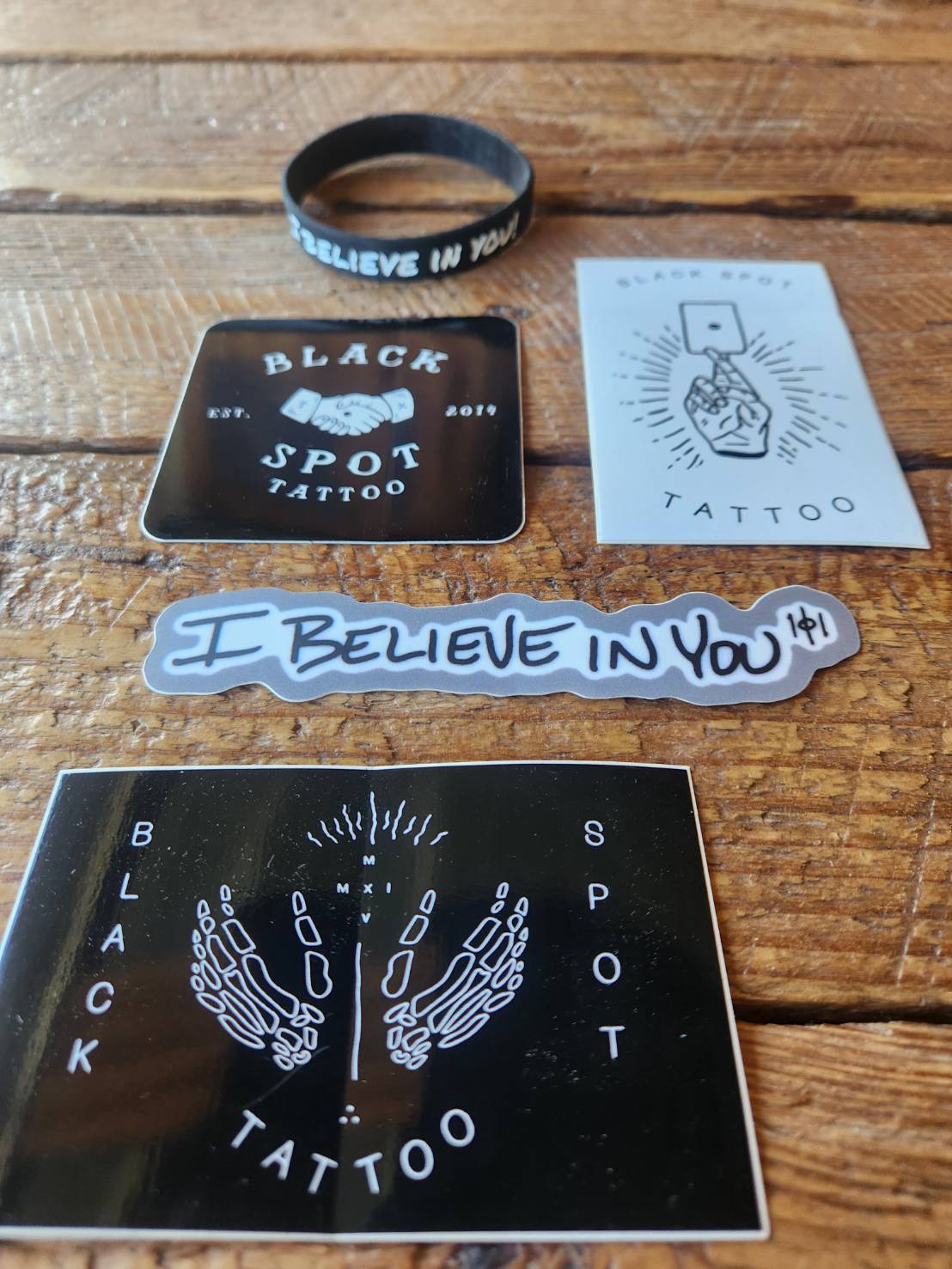 Black Spot Tattoo Sticker & Wristband Set