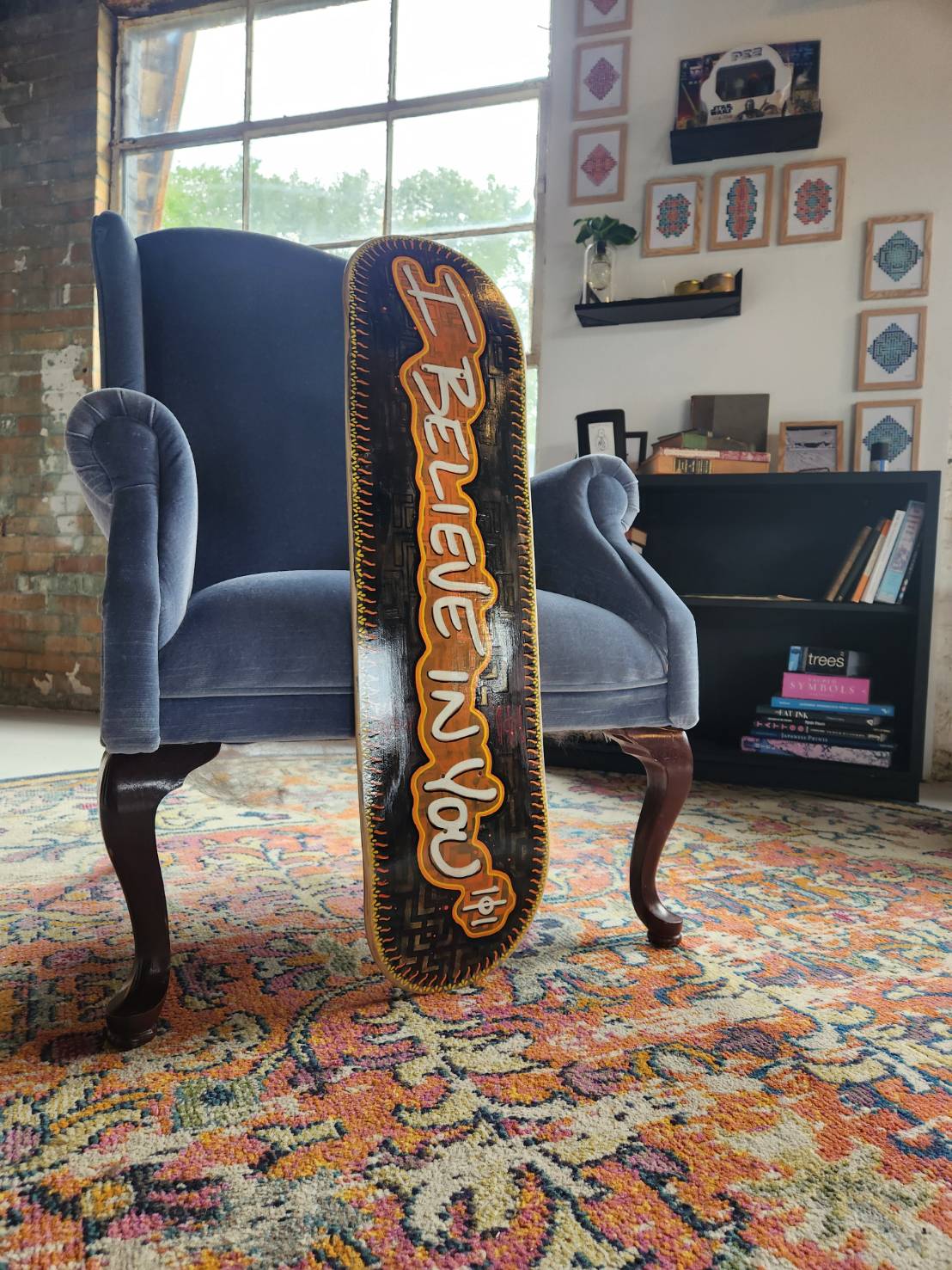 ibenkind orange i believe in you board